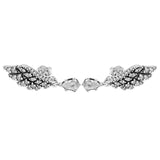 925 Silver Earring Sparkling Angel Wings Crystal Earrings Women Gift
