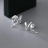 925 Silver Snake Ear Cuff Clip Earrings Women Girl without Piercing DS1135