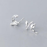 925 Silver Snake Ear Cuff Clip Earrings Women Girl without Piercing DS1135