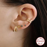 18k Plated Earrings Set 925 Sterling Silver For Women Party Pendientes