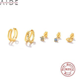 18k Plated Earrings Set 925 Sterling Silver For Women Party Pendientes