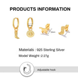 18k Plated Earrings Set 925 Sterling Silver For Women Party Pendientes