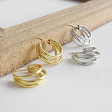 SHANICE S925 Silver Hoop Earrings Geometric Circle Women's Jewelry