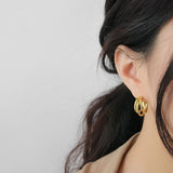 SHANICE S925 Silver Hoop Earrings Geometric Circle Women's Jewelry
