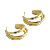 SHANICE S925 Silver Hoop Earrings Geometric Circle Women's Jewelry
