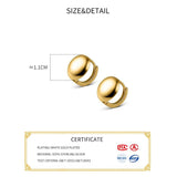 925 Silver 18K Ball Hoop Earrings Women Fine Jewelry