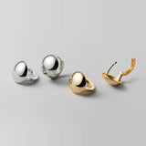 925 Silver 18K Ball Hoop Earrings Women Fine Jewelry