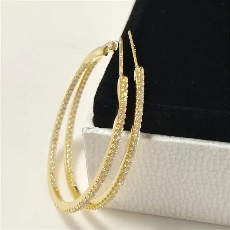 SOMILIA 925 Sterling Silver Heart Love 40MM Hoop Earrings Dangale Earring