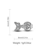 Eudora Sterling Silver Fish Earrings Zircon Inlay Hypoallergenic Jewelry