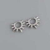 925 Sterling Silver Rivet Ear Buckle for Women Rock Unisex Earrings