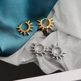 925 Sterling Silver Rivet Ear Buckle for Women Rock Unisex Earrings