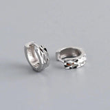 925 Silver Round Hoop Earrings for Women Retro 18k Ear Buckle Gift