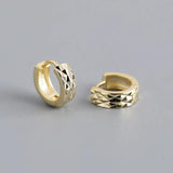 925 Silver Round Hoop Earrings for Women Retro 18k Ear Buckle Gift
