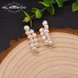 Natural Freshwater Pearl Stud Earrings Party Gift Jewelry GE0998