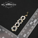 Natural Freshwater Pearls Zircon Pendant Earrings for Women