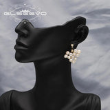 925 Silver Pearls Heart-shaped Earrings String of Pearls High Jewelry