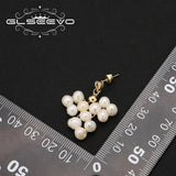 925 Silver Pearls Heart-shaped Earrings String of Pearls High Jewelry