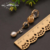 Baroque Pearl Tassel Pendant Earrings Vintage Jewelry
