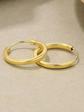 925 Sterling Silver Thin Hoop Earrings - Wedding Accessories