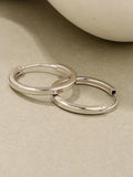 925 Sterling Silver Thin Hoop Earrings - Wedding Accessories