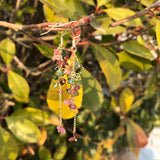 Natural Multicolored Tourmaline Gravel Earrings Crystal Healing Stone