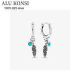 Silver Drop Earring with Teardrop Dangle