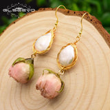 Baroque Pearl Drop Earrings Women Party Romantic Jewelry
