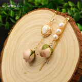 Baroque Pearl Drop Earrings Women Party Romantic Jewelry