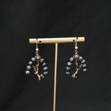 Lapis Lazuli Elk Ear Hooks Women's Earrings