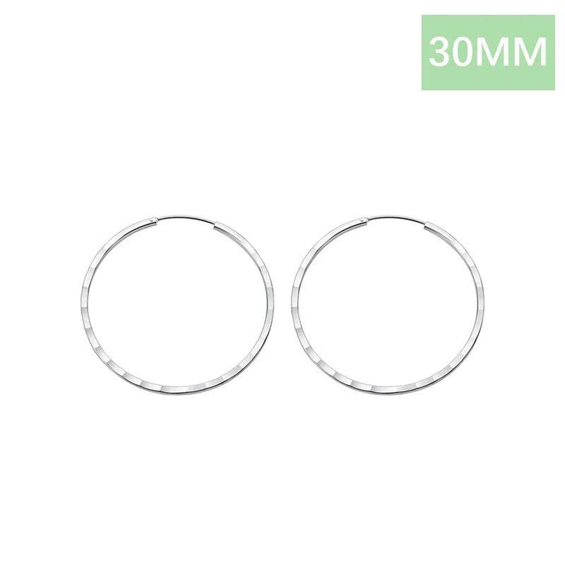 TrustDavis 925 Sterling Silver Hoop Earrings for Women Elegant Jewelry