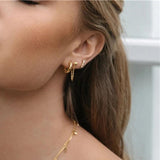 925 Silver Round Hoop Earrings for Women Circle Huggie Punk Party Gift