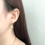 Vintage 925 Sterling Silver Coin Drop Earrings for Women Punk Fine Jewelry