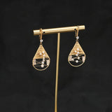 Natural Pearls Water Droplet Zircon Ear Hooks Romantic Women's Jewelry
