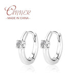 Minimalist 0.2CT Moissanite Earring 925 Sterling Silver Bling Hoop Jewelry