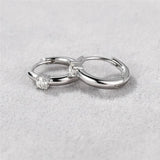 Minimalist 0.2CT Moissanite Earring 925 Sterling Silver Bling Hoop Jewelry
