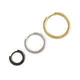 925 Silver Thick Tube Hoop Earrings High Circle Anti-allergy Party Jewelry
