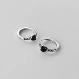 S925 Sterling Silver Heart Clip Earrings Women Wedding Party Jewelry