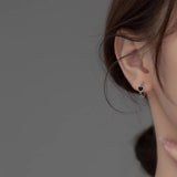 S925 Sterling Silver Heart Clip Earrings Women Wedding Party Jewelry