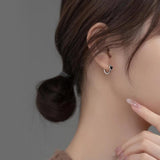 S925 Sterling Silver Heart Clip Earrings Women Wedding Party Jewelry