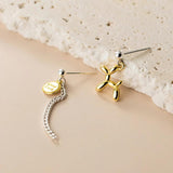 S925 Sterling Silver Long Tassel Line Dog Stud Earrings For Women Kids