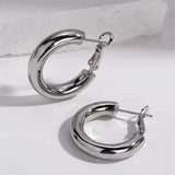 Somilia 925 Silver Hoop Earrings Vintage Circle Earrings for Women