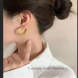Somilia 925 Silver Hoop Earrings Vintage Circle Earrings for Women