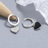 925 Silver Hollow Heart Hoop Earrings for Women Wedding Party