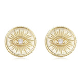 925 Silver Evil Eye Stud Earrings Small for Women Girls Fine Jewelry