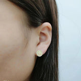 925 Silver Evil Eye Stud Earrings Small for Women Girls Fine Jewelry