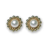 Pearl Lace 14K Filled Hand-wound Vintage Earrings For Women