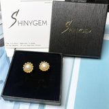 Pearl Lace 14K Filled Hand-wound Vintage Earrings For Women