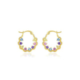 925 Silver 18K Zircon Hoop Earring for Women Fine Jewelry