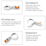 925 Silver Red CZ Hoop Earrings Bear Ear Buckles Girl Lovely Party Jewelry Gift