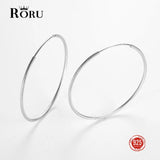 S925 Silver 40mm Large Hoop Earrings for Women Girl